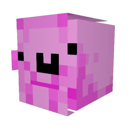 PinkThanos Minecraft avatar head, 3D render