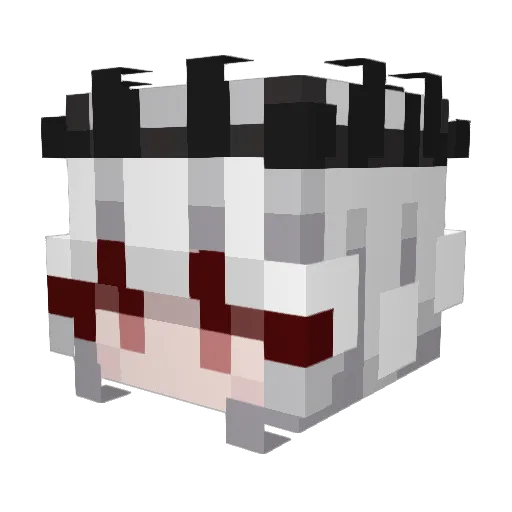 PinkThunder13 Minecraft avatar head, 3D render