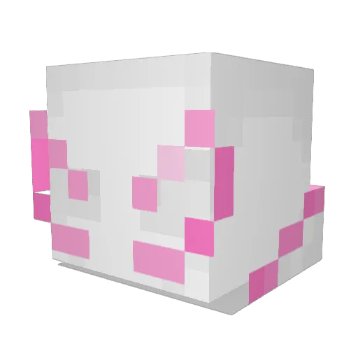 PinkTrillium Minecraft avatar head, 3D render