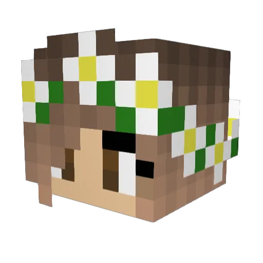 PinkUnicorn01 Minecraft avatar head, 3D render