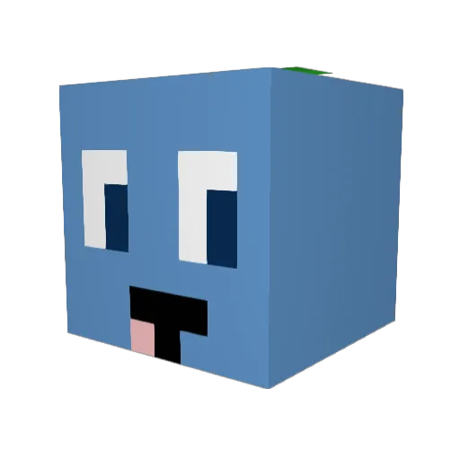 PinkUnicorn96 Minecraft avatar head, 3D render
