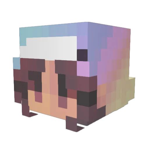 PinkVixen Minecraft avatar head, 3D render