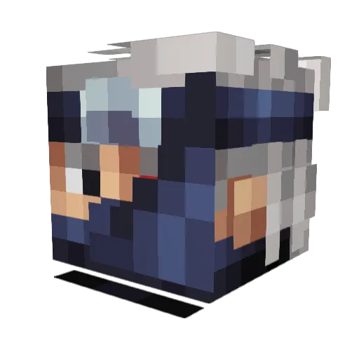 PinkWaterTube Minecraft avatar head, 3D render