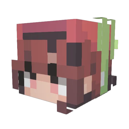Pink_Bubble_101 Minecraft avatar head, 3D render