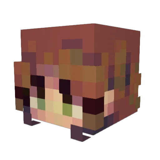 Pink_Meringue Minecraft avatar head, 3D render