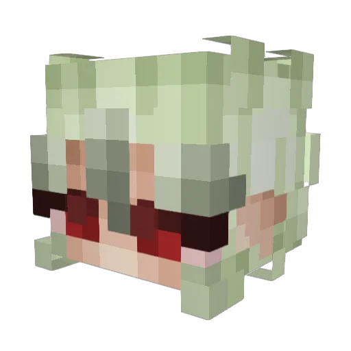 Pink_Mermaid09 Minecraft avatar head, 3D render