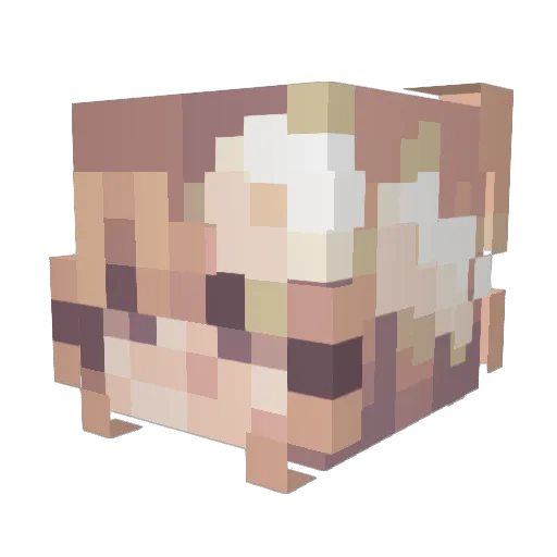 Pink_Peachy Minecraft avatar head, 3D render