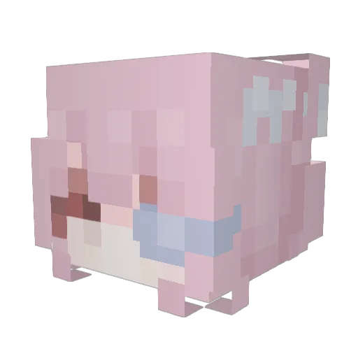 Pink_Pear Minecraft avatar head, 3D render