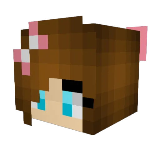 Pink_Petals Minecraft avatar head, 3D render