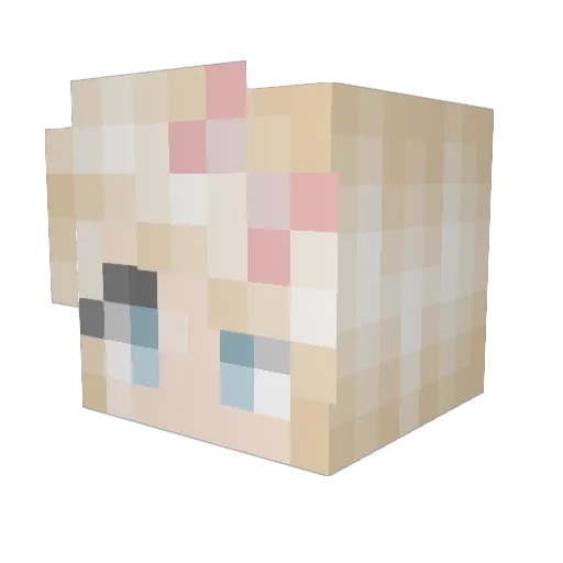 Pink_Shawdow Minecraft avatar head, 3D render