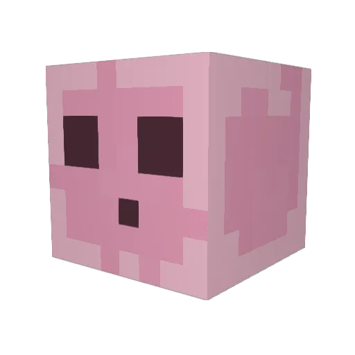 Pink__Slime Minecraft avatar head, 3D render