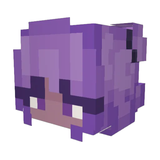 PinkableMC Minecraft avatar head, 3D render