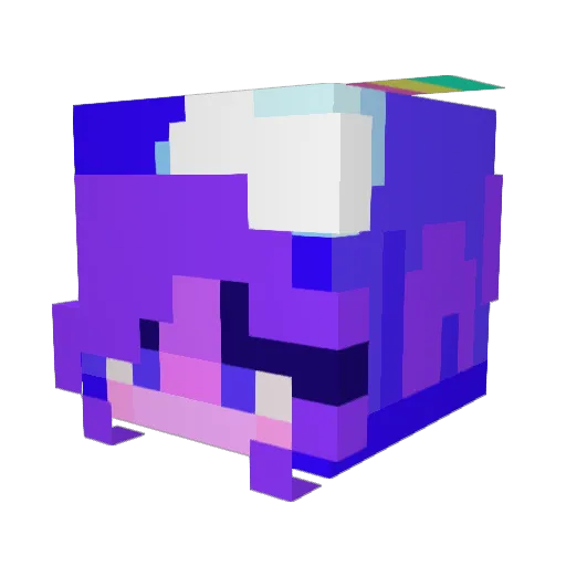 Pinkapillar Minecraft avatar head, 3D render