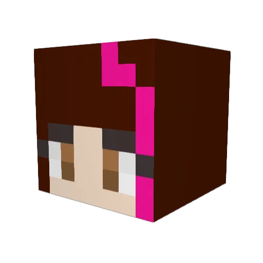 Pinkcat_47 Minecraft avatar head, 3D render