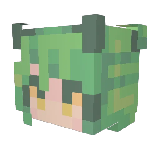 PinkdiamondAva Minecraft avatar head, 3D render