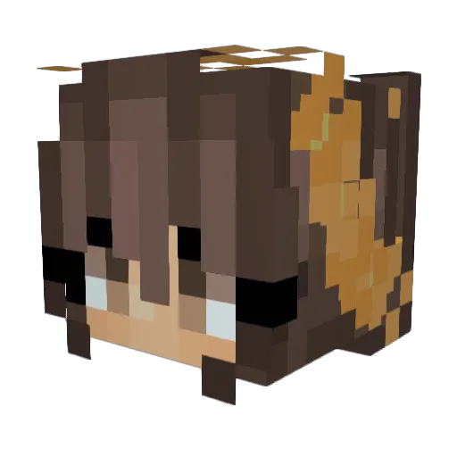 Pinkeiro Minecraft avatar head, 3D render