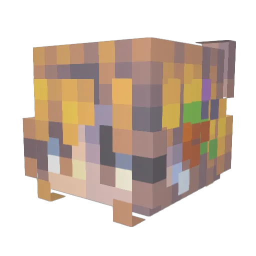 Pinkemerald22 Minecraft avatar head, 3D render