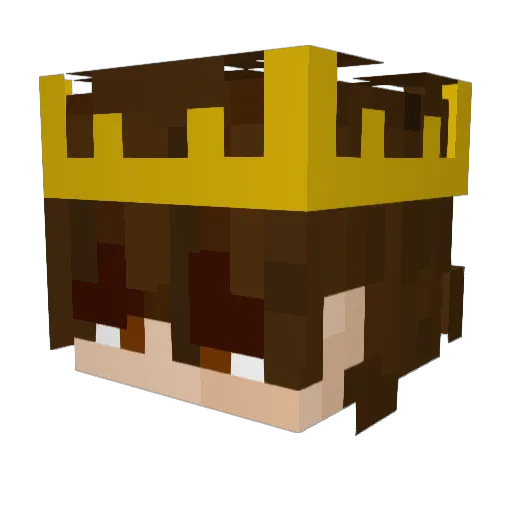 Pinker77 Minecraft avatar head, 3D render
