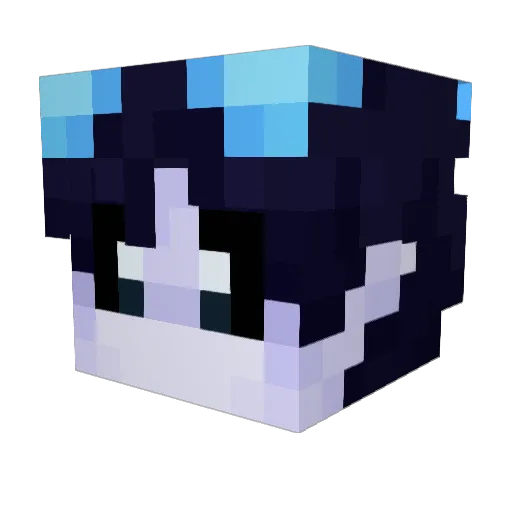 PinkerPlinko Minecraft avatar head, 3D render