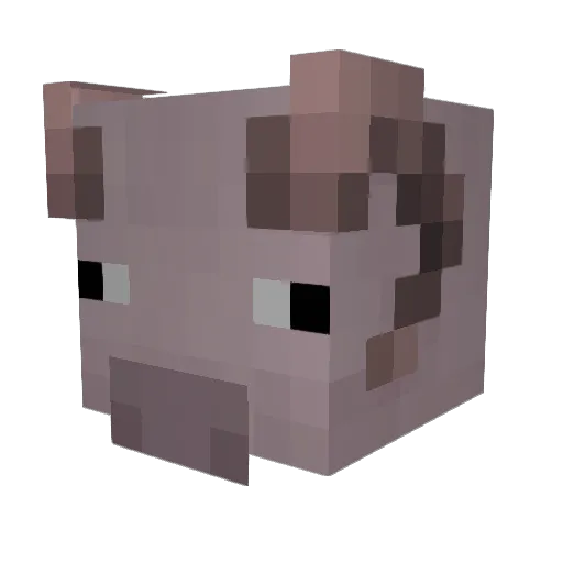 PinkestGoat Minecraft avatar head, 3D render