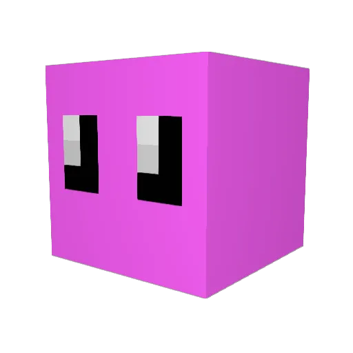 Pinkgerple Minecraft avatar head, 3D render