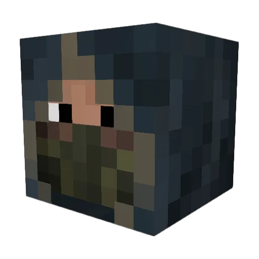 PinkieBestPon3 Minecraft avatar head, 3D render