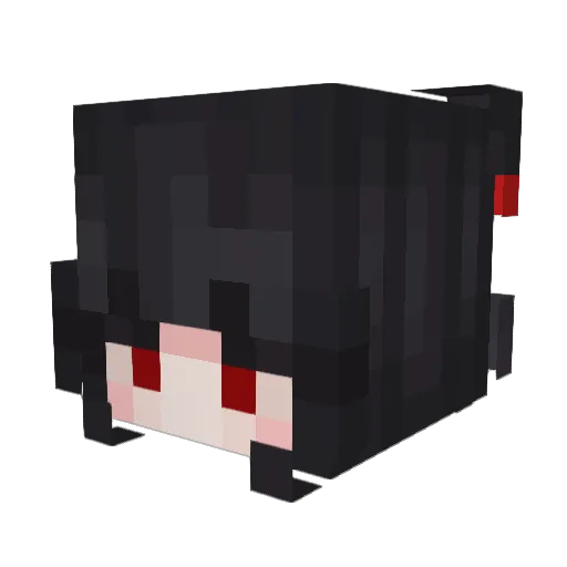 PinkieMonnie Minecraft avatar head, 3D render
