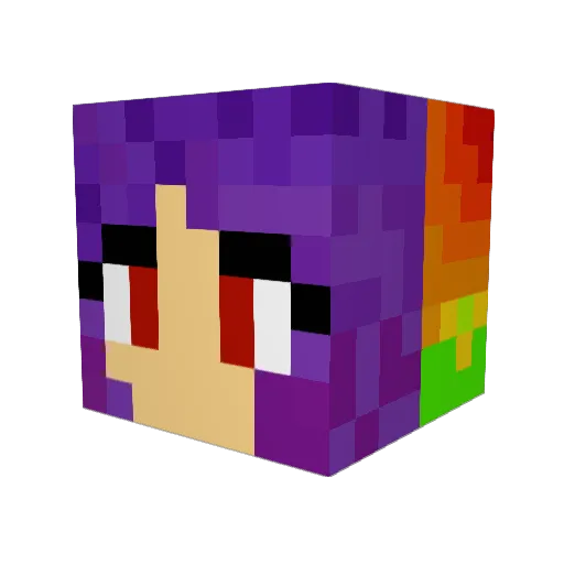 PinkiePieTilly Minecraft avatar head, 3D render