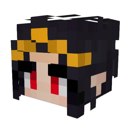 PinkiePiee6 Minecraft avatar head, 3D render