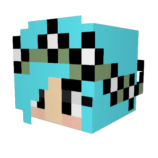 Pinkie_Pie1969 Minecraft avatar head, 3D render