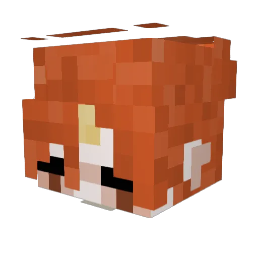 Pinkieshadowpie Minecraft avatar head, 3D render