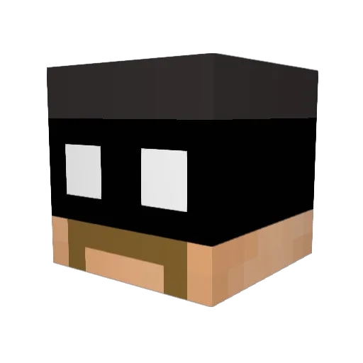 Pinkii73 Minecraft avatar head, 3D render