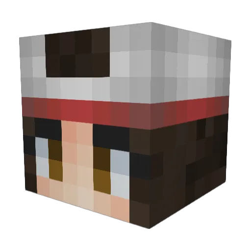 Pinkjawa Minecraft avatar head, 3D render