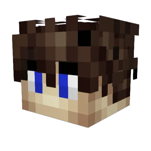 Pinknblack8 Minecraft avatar head, 3D render