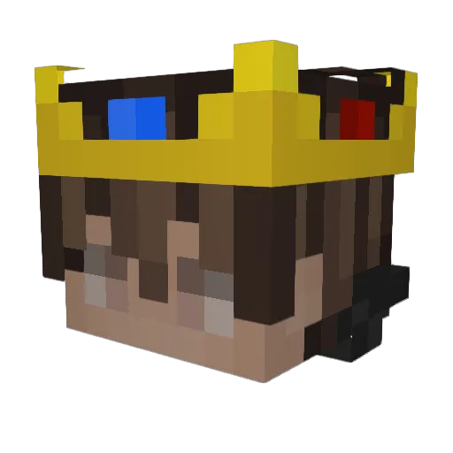 Pinkpass Minecraft avatar head, 3D render