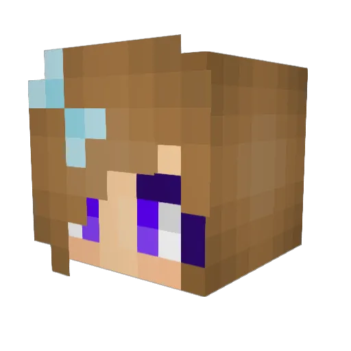 Pinkplays16 Minecraft avatar head, 3D render