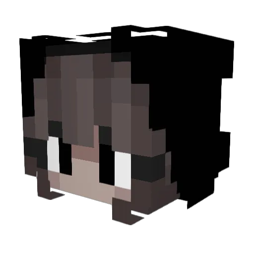 PinkrageYT Minecraft avatar head, 3D render