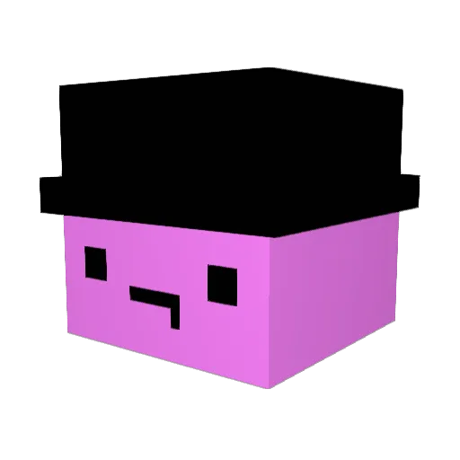 Pinktord Minecraft avatar head, 3D render