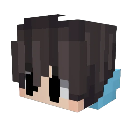 PinkuDev Minecraft avatar head, 3D render