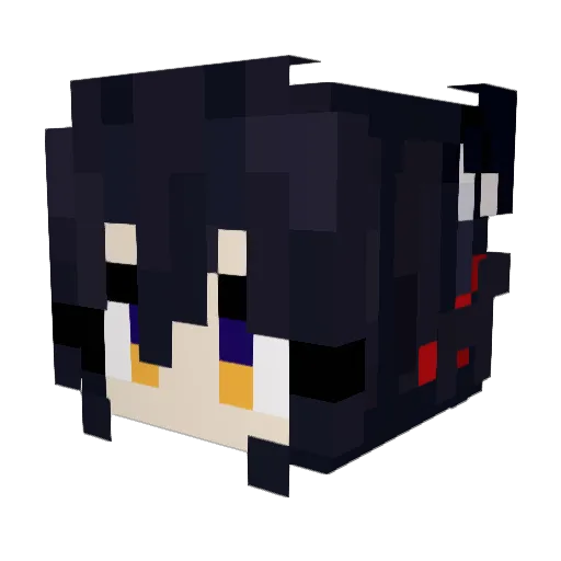 Pinkulani Minecraft avatar head, 3D render