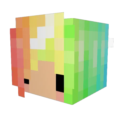 Pinkunicorn03 Minecraft avatar head, 3D render