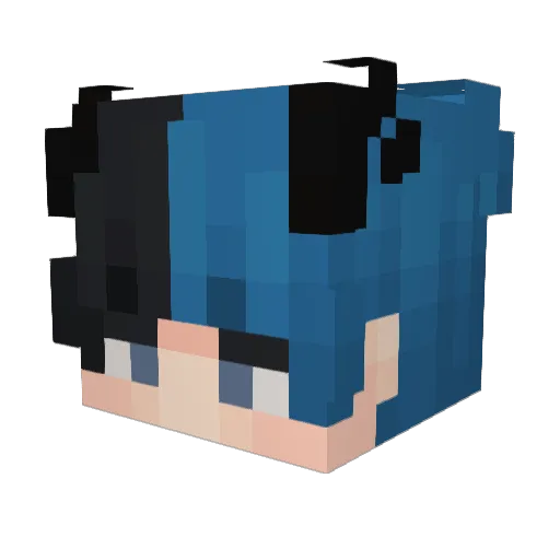 Pinkvl Minecraft avatar head, 3D render