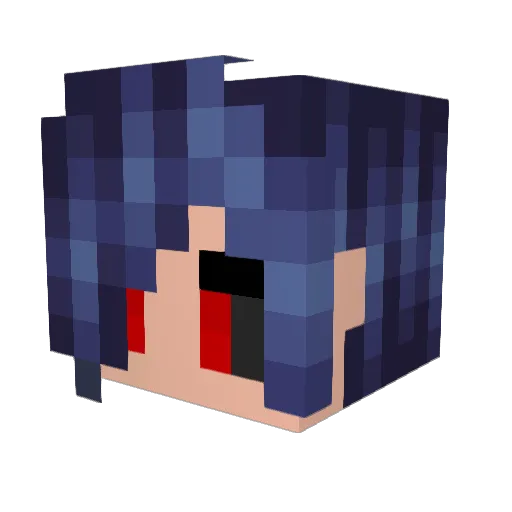 Pinkxeii Minecraft avatar head, 3D render