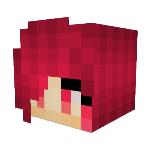 Pinky84 Minecraft avatar head, 3D render