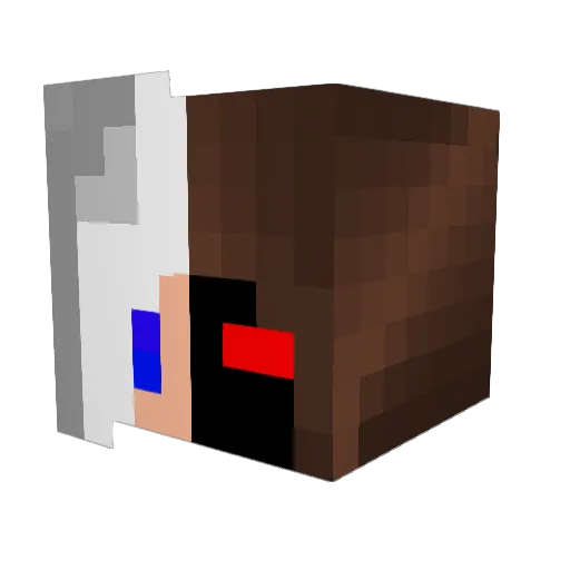 PinkyBob Minecraft avatar head, 3D render