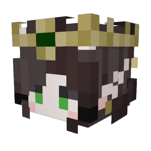 PinkyCow1130 Minecraft avatar head, 3D render