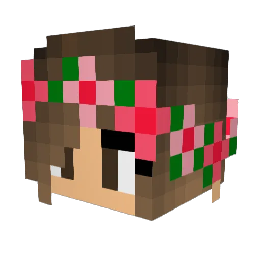 PinkyDrinky05 Minecraft avatar head, 3D render