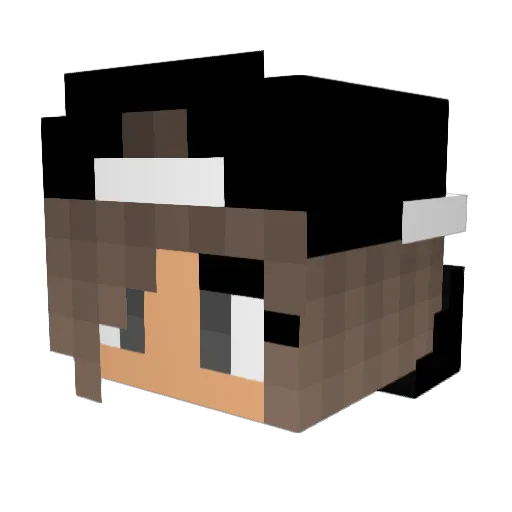 PinkyReindeer Minecraft avatar head, 3D render