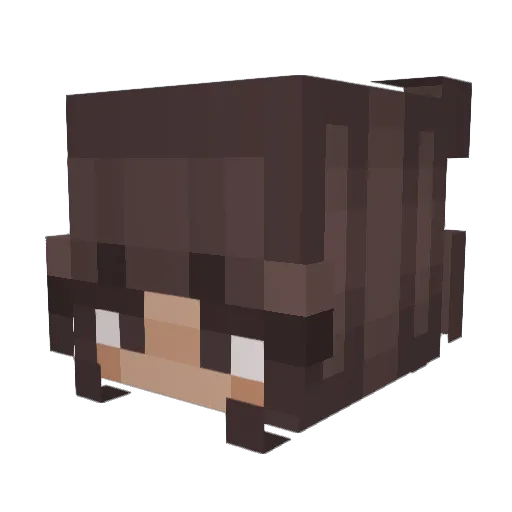 PinkyRose1 Minecraft avatar head, 3D render