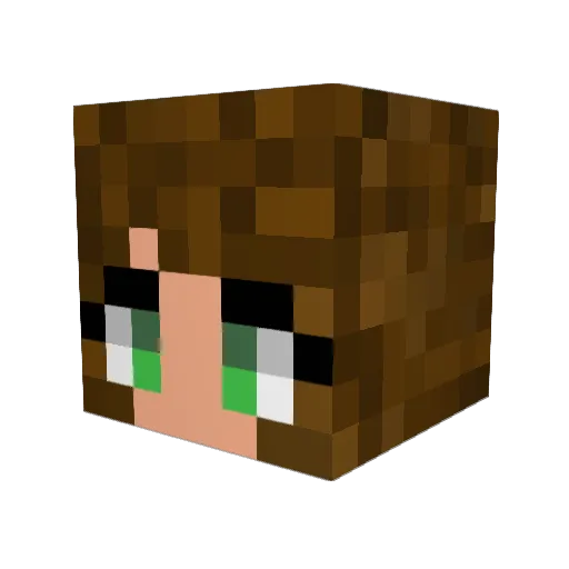PinkyVerse Minecraft avatar head, 3D render